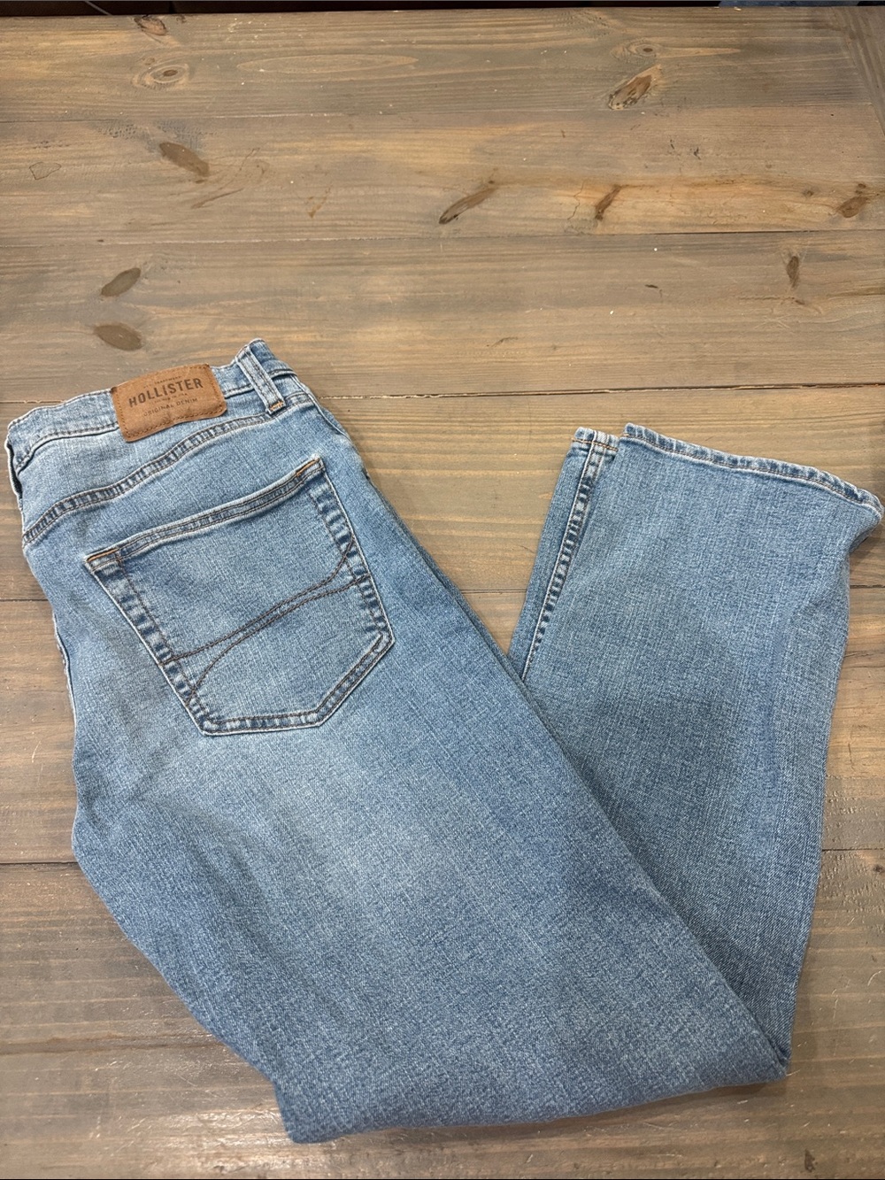 Good Condition Hollister Jeans Slim Straight  Leg 34 x 30 Blue Men’s